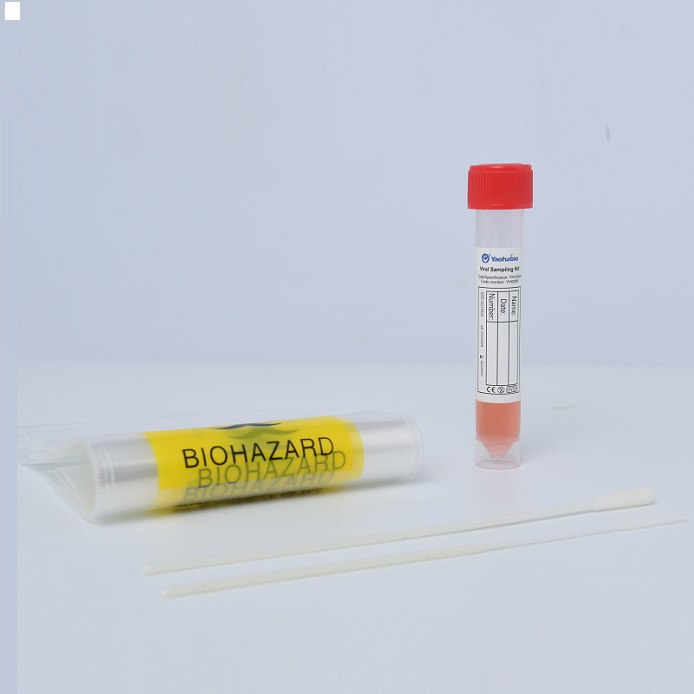 Kit d'échantillonnage viral d'extraction d'acide nucléique médical pour écouvillon de gorge